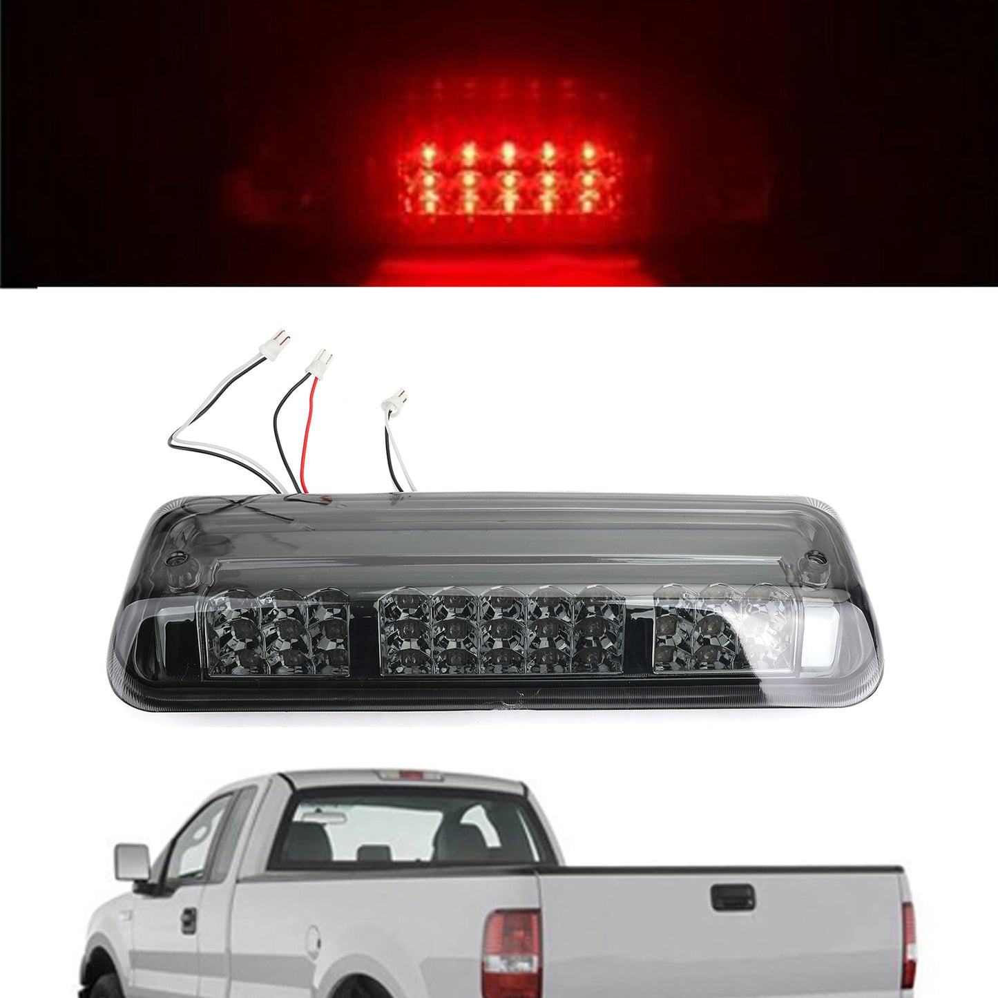 2006-2008 Lincoln Mark LT 02HLA1215ASM Black Rear Brake Light High Mount Stop Light