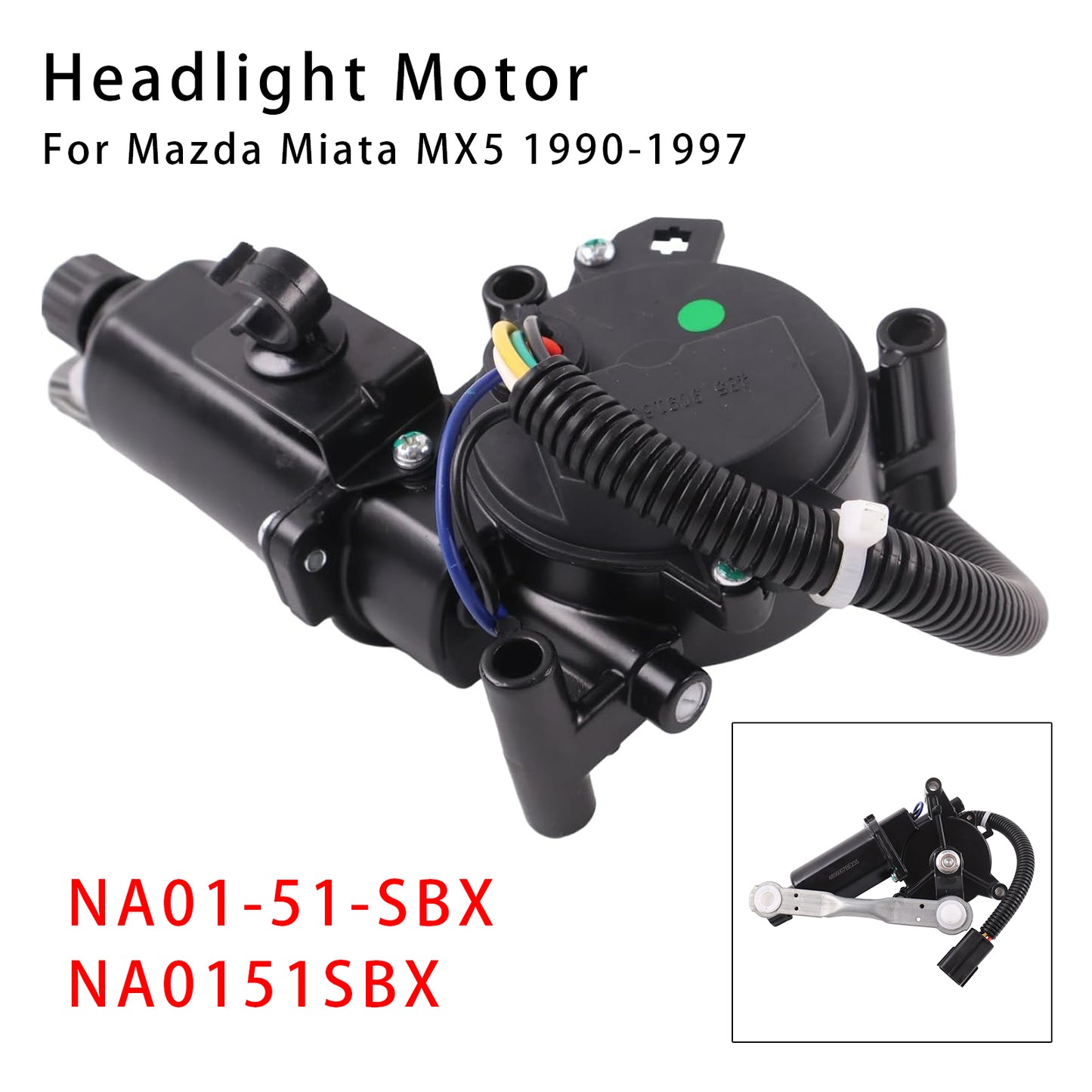 1990-1997 Mazda Miata MX5 NA01-51-SBX Left Side Headlight Motor
