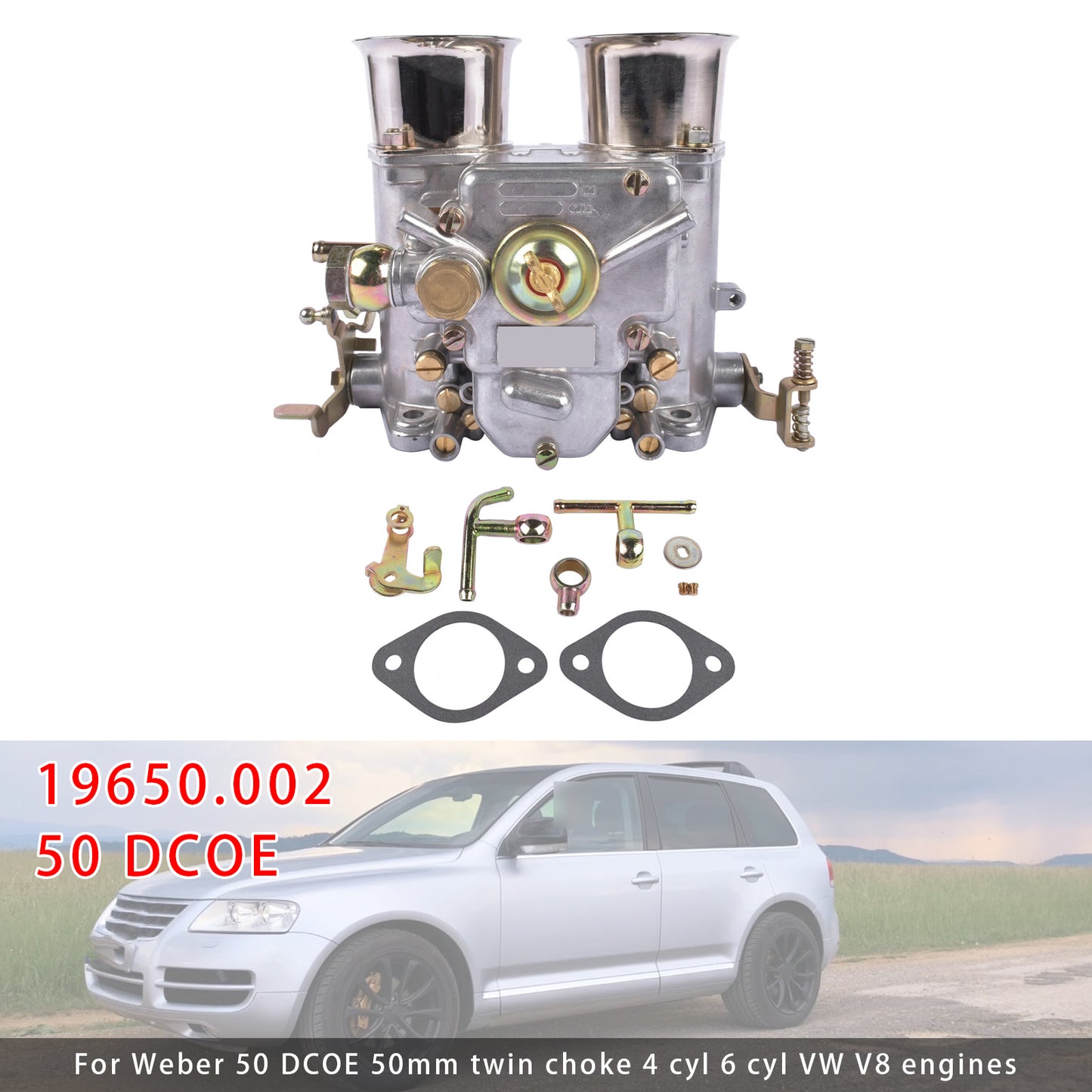 Weber 50 DCOE 50mm twin choke 4 cyl 6 cyl VW V8 engines 19650.002 Carburetor