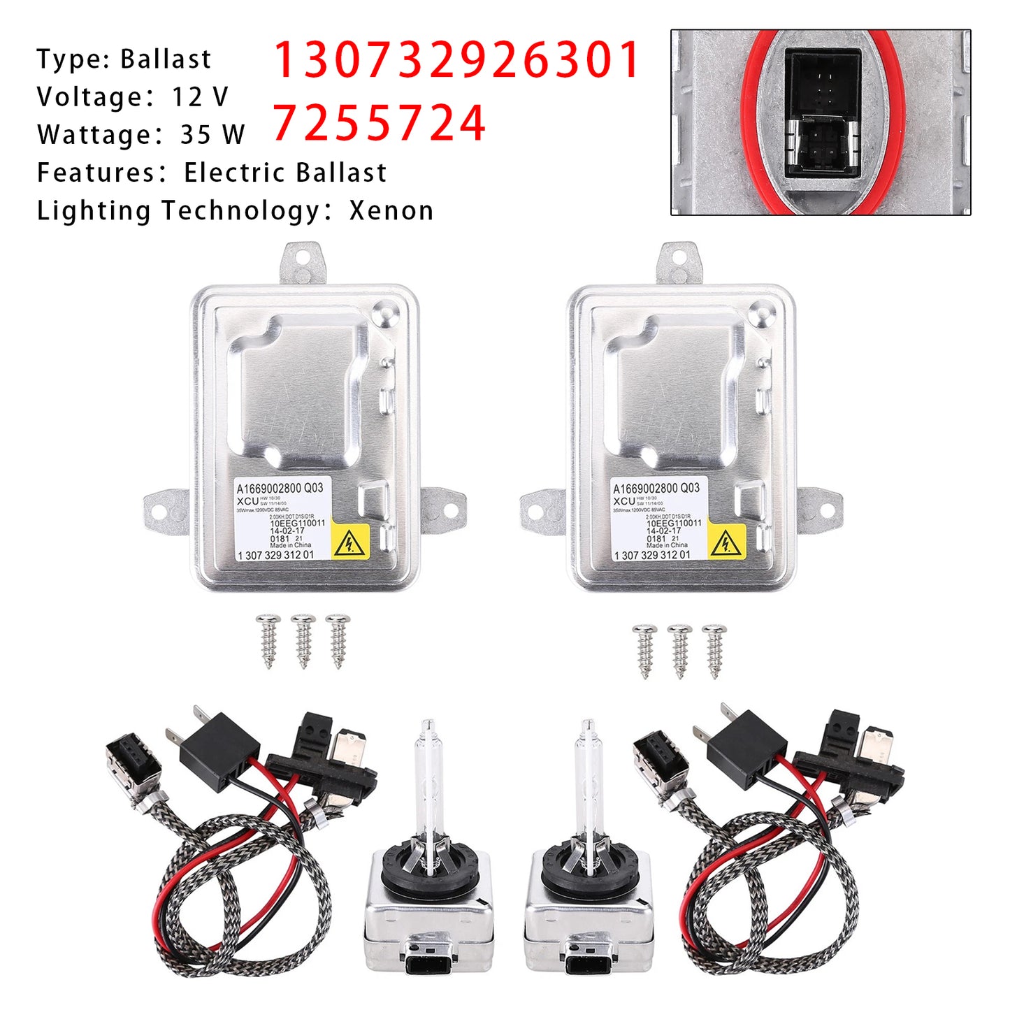2013-2014 Mercedes-Benz SL63 AMG 130732931715 Xenon HID Headlight Ballast Control Module