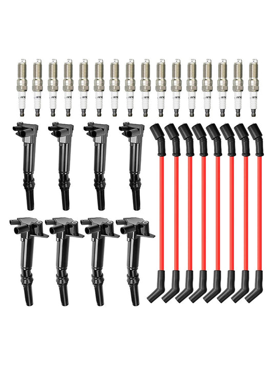 2018-2022 Ford F-350 Super Duty 6.2L V8 HL3E12029BA 8 Ignition Coil+16 Spark Plug+8 Wires