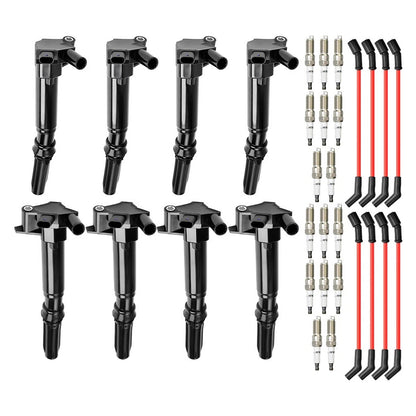 2018-2022 Ford F-250 Super Duty 6.2L V8 HL3E12029BA 8 Ignition Coil+16 Spark Plug+8 Wires