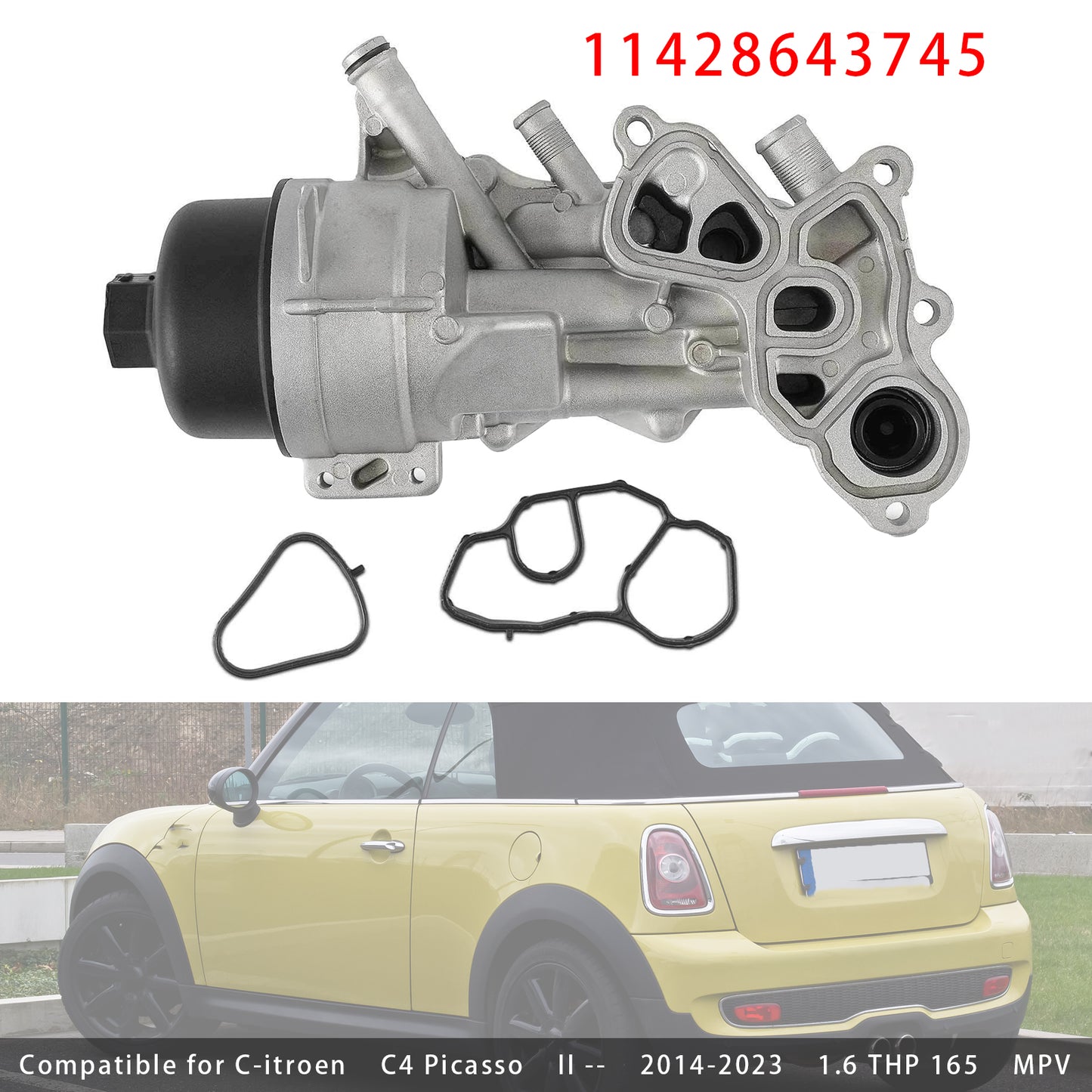 2015-2018 DS DS 4 DS 4 Crossback NX 1.6 THP 165 Hatch 11428643745 Engine Oil Cooler