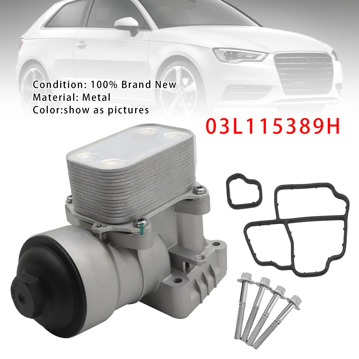2012-2014 Volkswagen Passat L4 2.0L Turbo 03L115389H New Engine Oil Filter Housing
