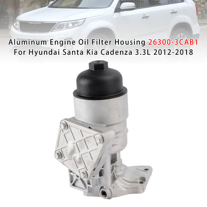 2013-2018 HYUNDAI Santa Fe 26300-3CAB1 Aluminum Engine Oil Filter Housing