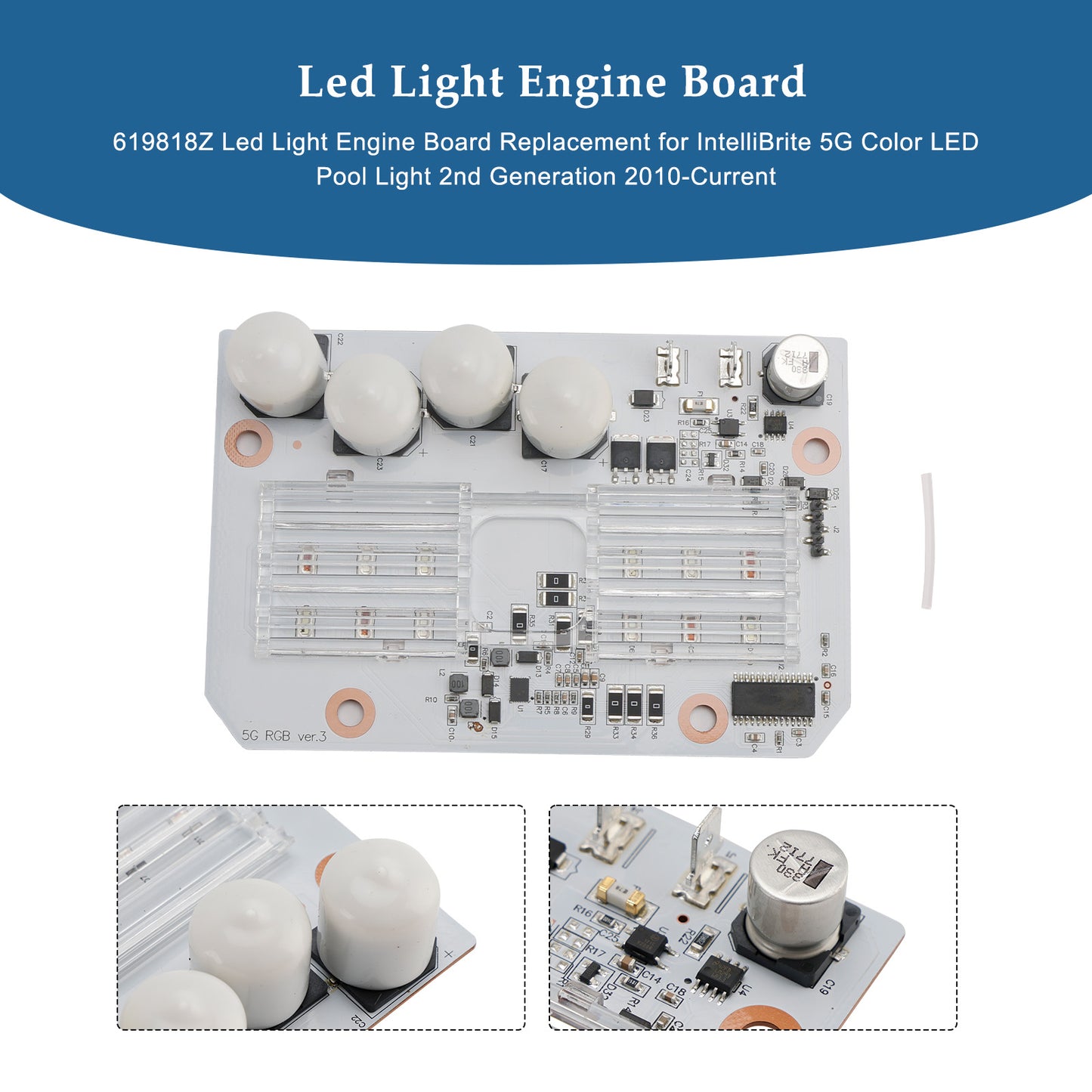 IntelliBrite 5G Color LED Pool Light PCBA 619818Z LED Light Engine Board