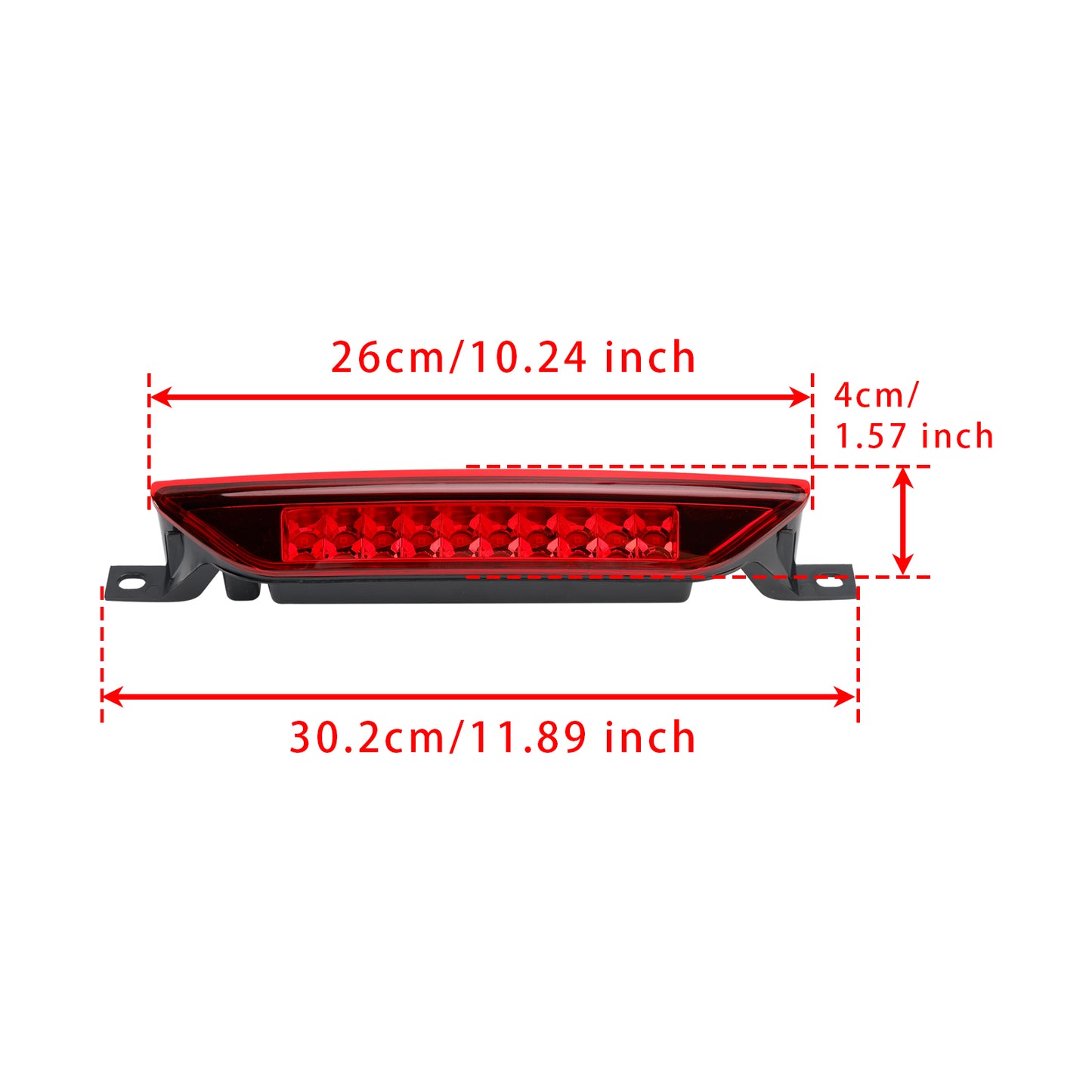 2007-2012 Durango Grand Cherokee Red 5303754AC Dodge Caliber Rear High Mount Third Brake Light Lamp