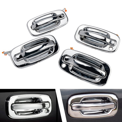 2002-2006 Cadillac Escalade 15745149 4PCs Front Exterior Door Handle Set Chrome