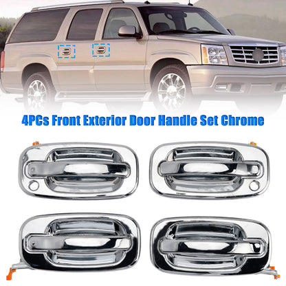 2002-2006 Cadillac Escalade 15745149 4PCs Front Exterior Door Handle Set Chrome