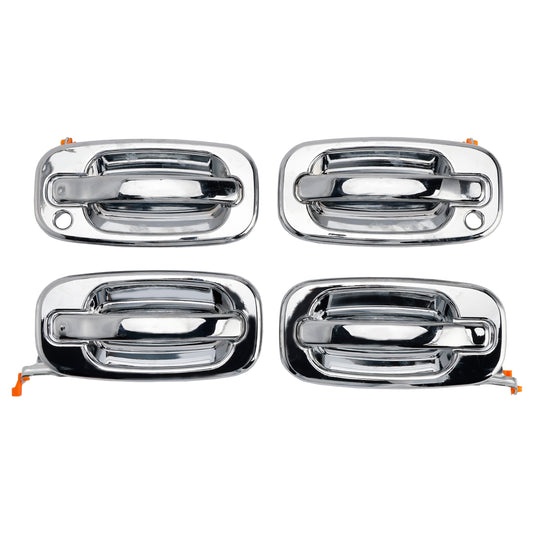 2000-2006 Chevrolet Suburban 2500 15745149 4PCs Front Exterior Door Handle Set Chrome