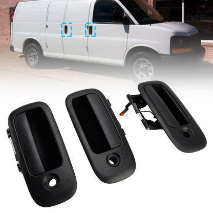 1996-2009 Chevrolet Express 3500 15167641 3PCs Front Exterior Door Handle Set