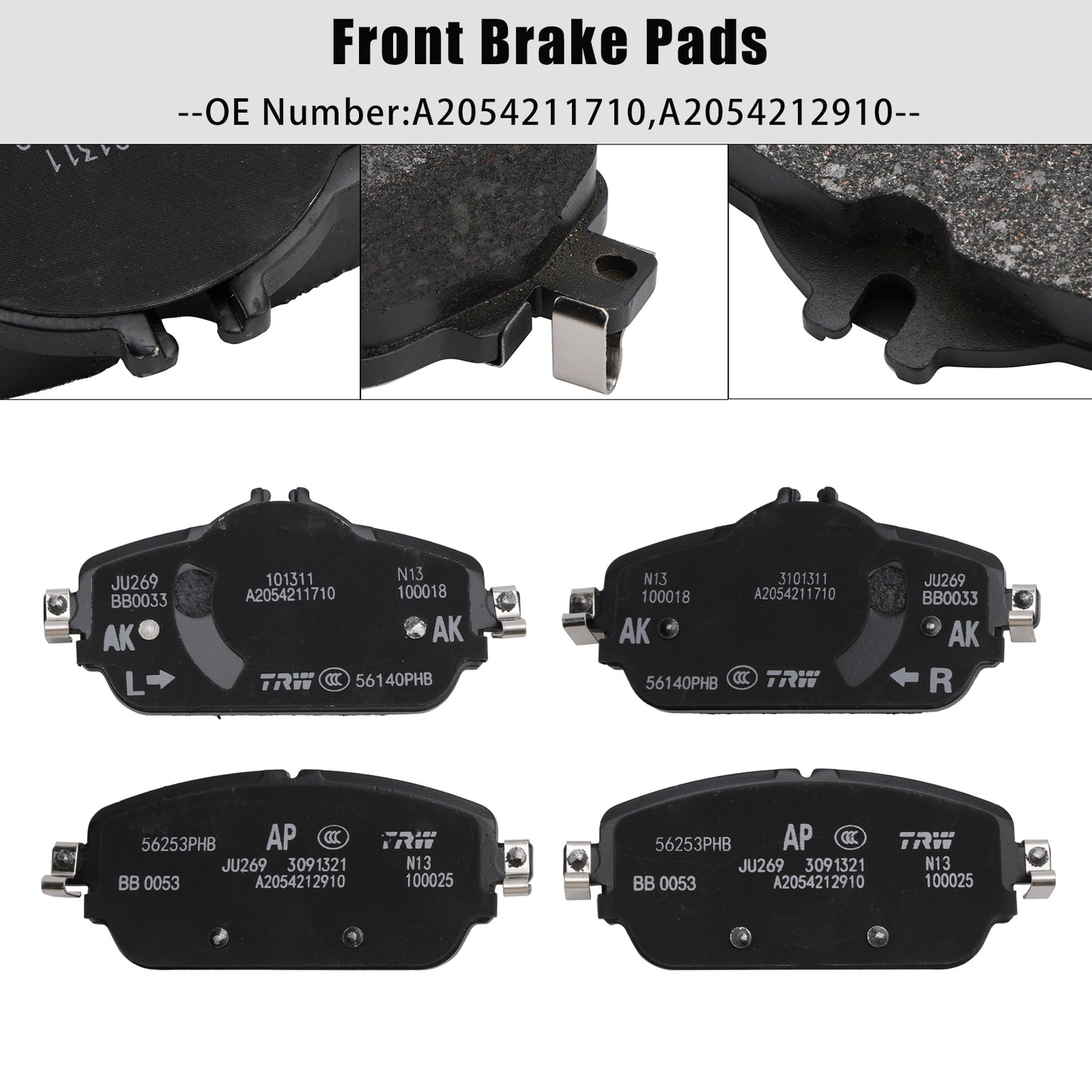 C-Class 205 E-Class 213 E-Class 238 A0004208903 Front Brake Pads