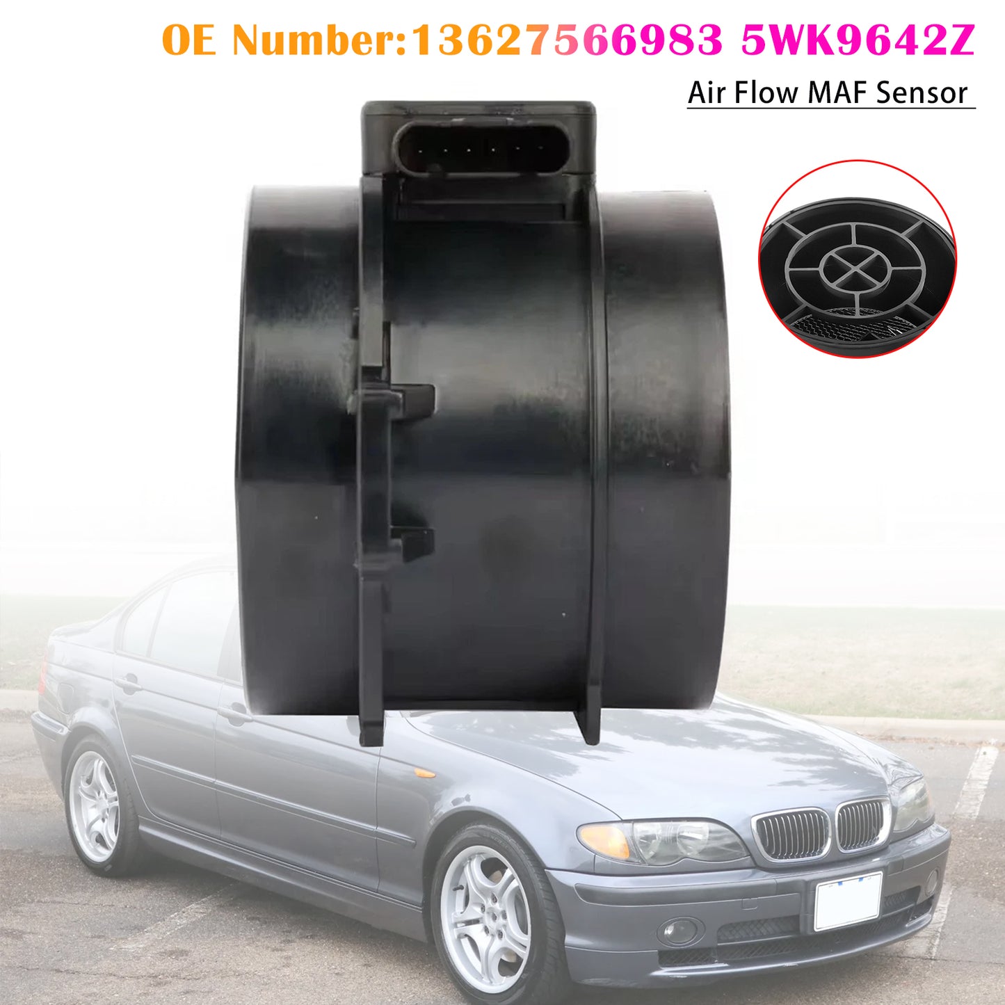 2003-2005 BMW Z4 3.0i 3.0 13627566983 5WK9642Z Mass Air Flow Sensor MAF