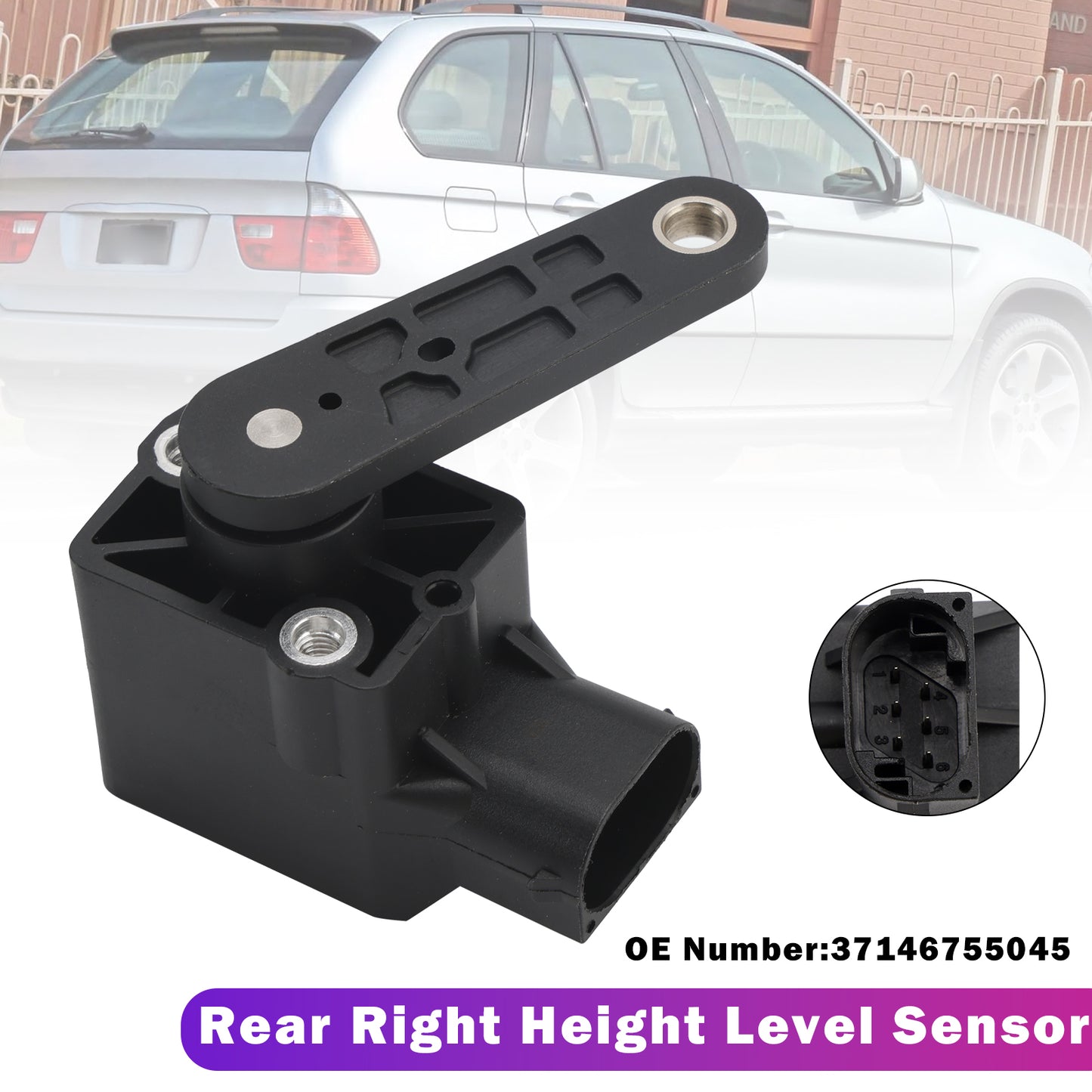 Rear Right Height Level Sensor 37146755045 for BMW X5 (E53) 2000-2006