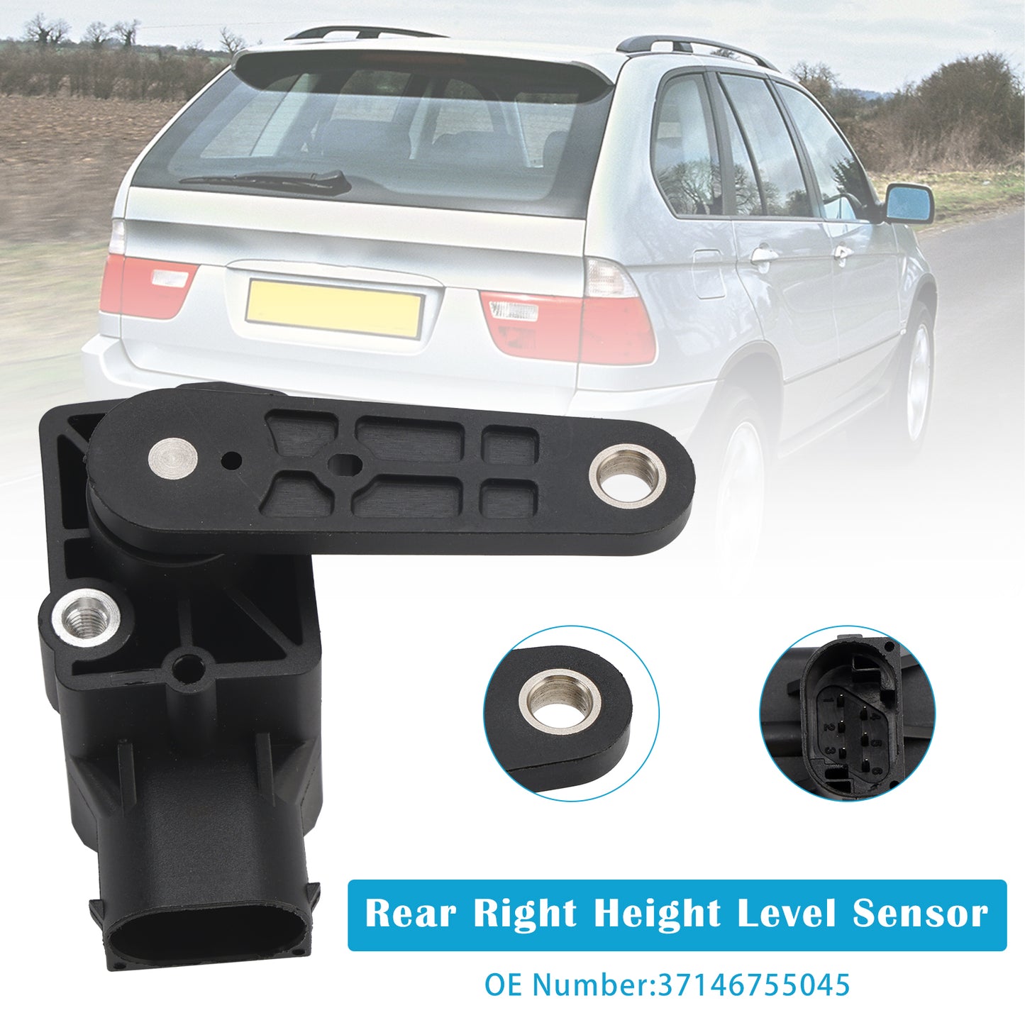 Rear Right Height Level Sensor 37146755045 for BMW X5 (E53) 2000-2006
