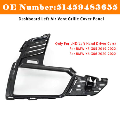 2019-2022 BMW X5 G05 51459483655 Dashboard Left Air Vent Grille Cover Panel