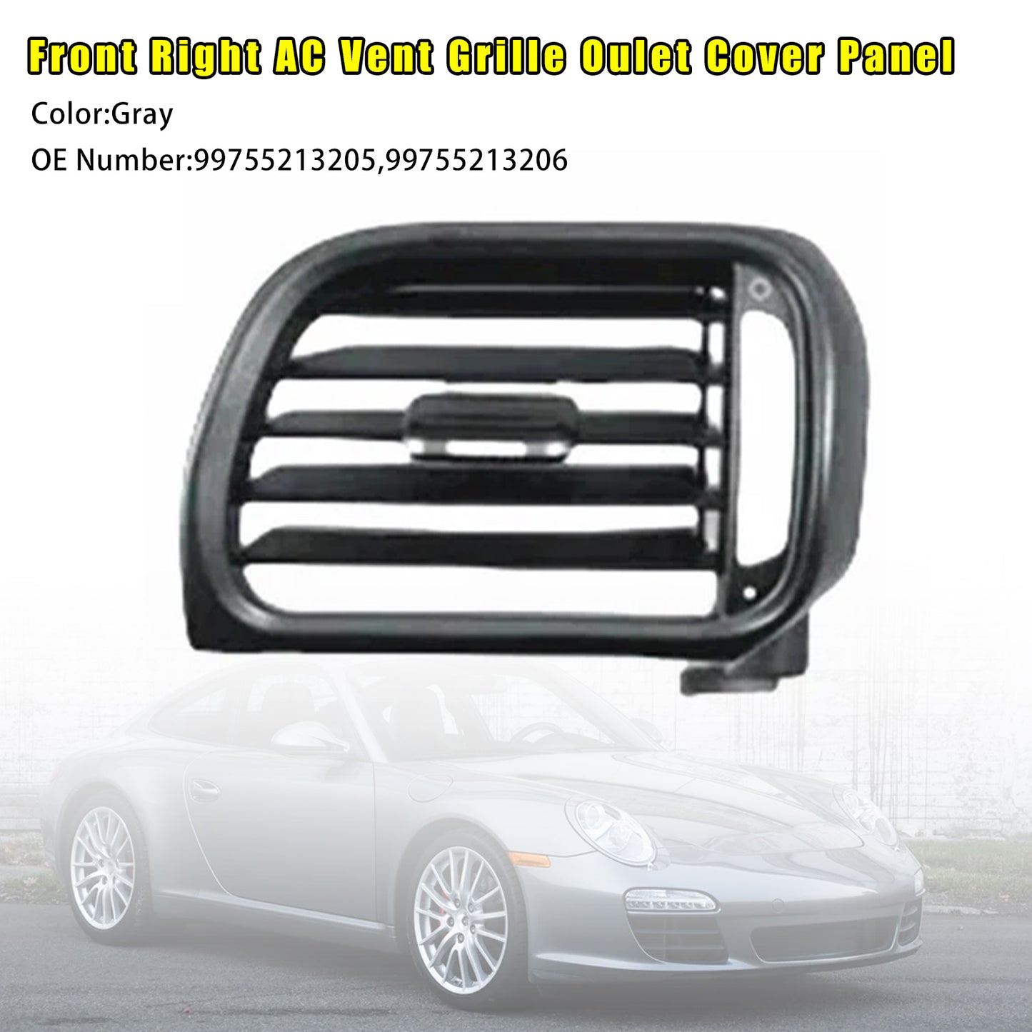 2004-2011 Porsche Targa 997 99755213205 Front Right AC Vent Cover Gray