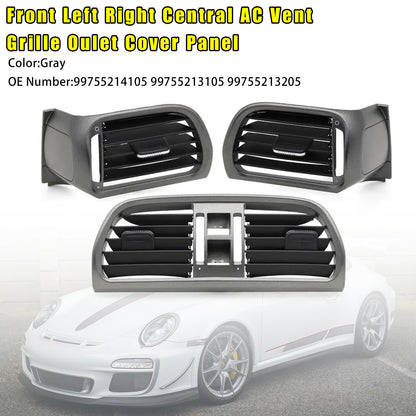 2004-2012 Porsche 911 Carrera Targa Left Right Central AC Vent Cover Gray