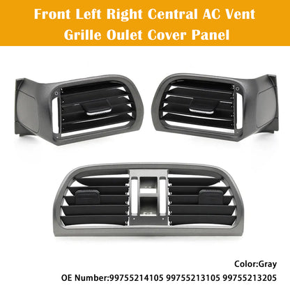 2004-2012 Porsche 911 Carrera Targa Left Right Central AC Vent Cover Gray