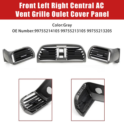 2004-2012 Porsche 911 Carrera Targa Left Right Central AC Vent Cover Gray
