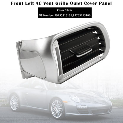 2004-2011 Porsche Targa 997 99755213105 Front Left AC Vent Cover Silver