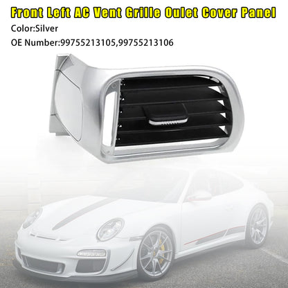 2004-2011 Porsche Targa 997 99755213105 Front Left AC Vent Cover Silver