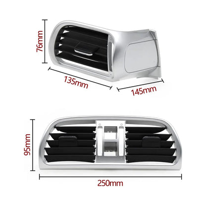 2004-2012 Porsche 911 Carrera Targa Left Right Central AC Vent Cover Silver