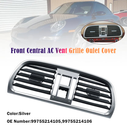 2004-2011 Porsche Carrea 997 99755214105 Central AC Vent Cover Silver