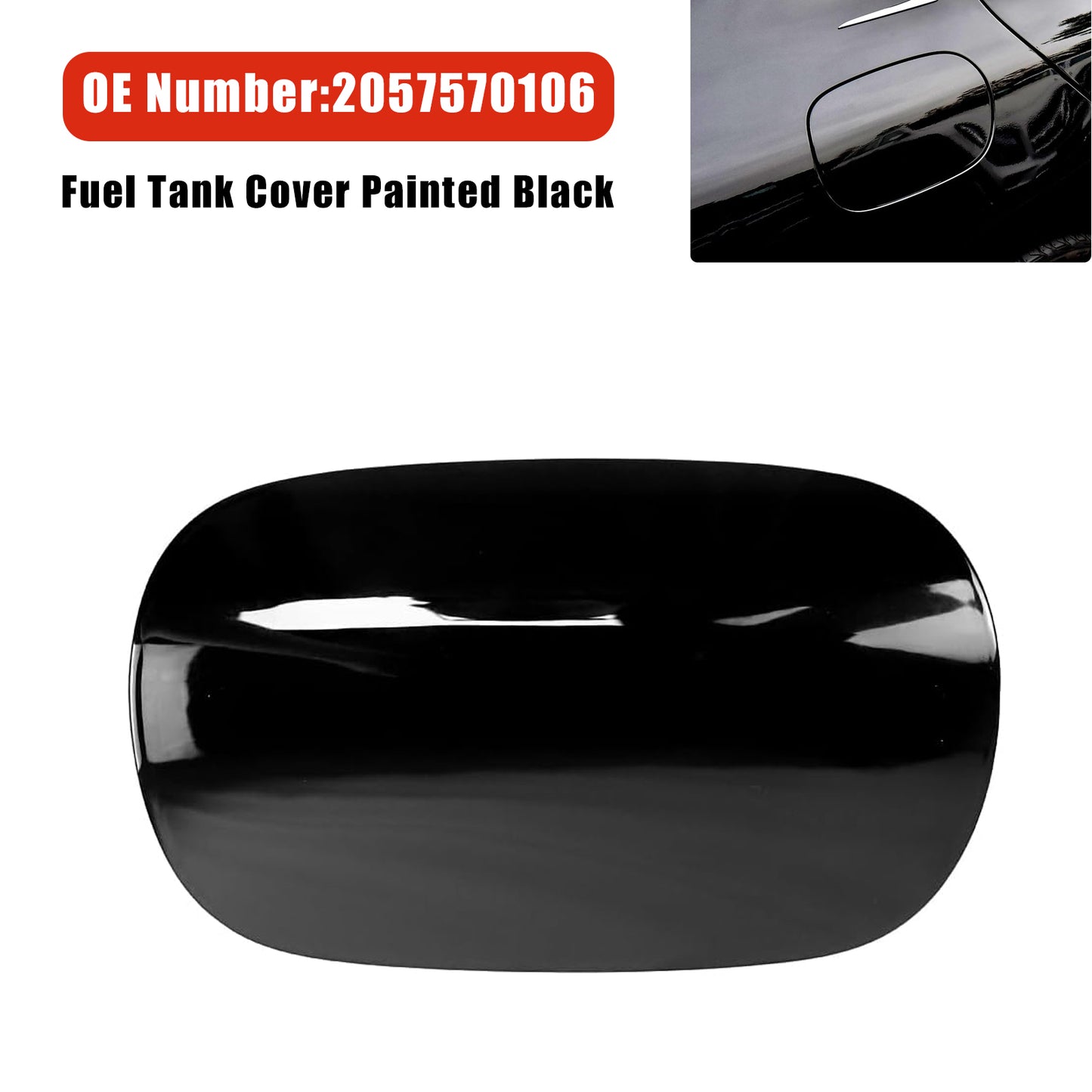 2015-2018 Mercedes-Benz W205 C300 C350 2057570106 Fuel Tank Cover Painted Black