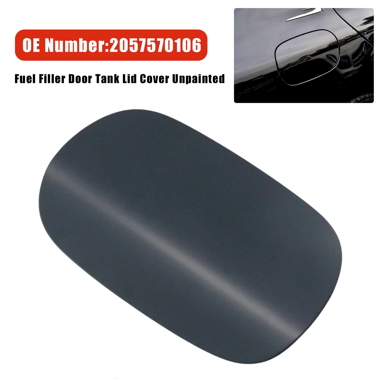 2015-2021 Mercedes Benz C300 2057570106 Fuel Filler Lid Cover Unpainted