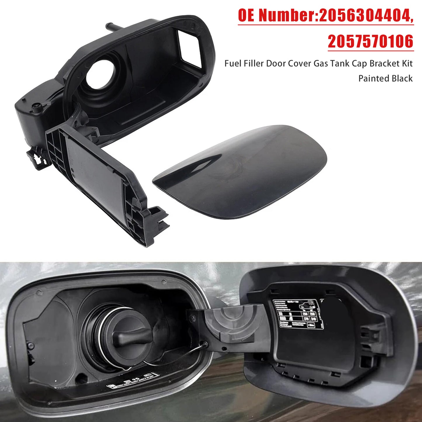 2015-2018 Mercedes-Benz C Class W205 2057570106 Fuel Gas Tank Cap Bracket Kit Painted