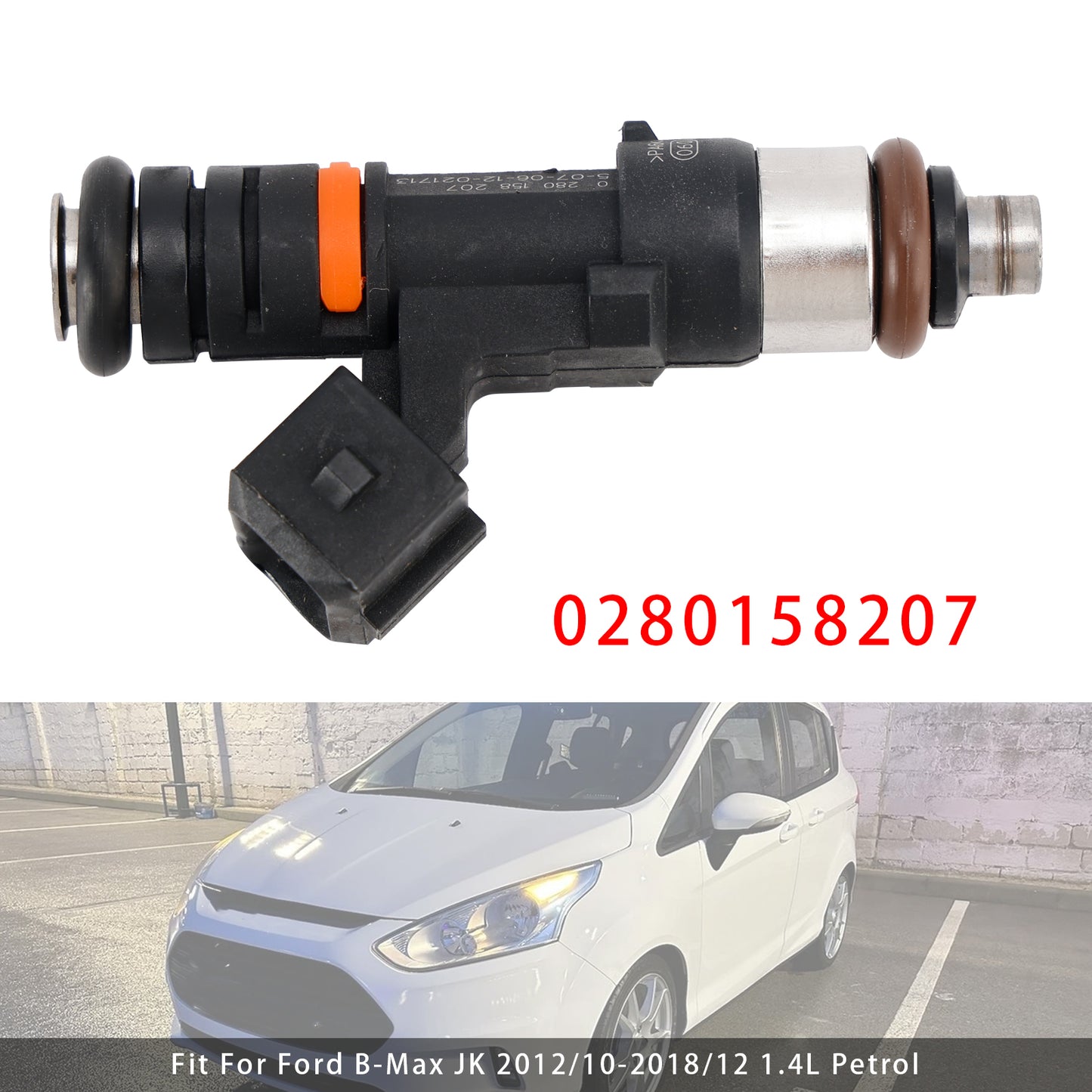 2010/12-2015/12 Ford Grand C-Max DXA/CB7 DXA/CEU 0280158207 1Pcs Fuel Injector