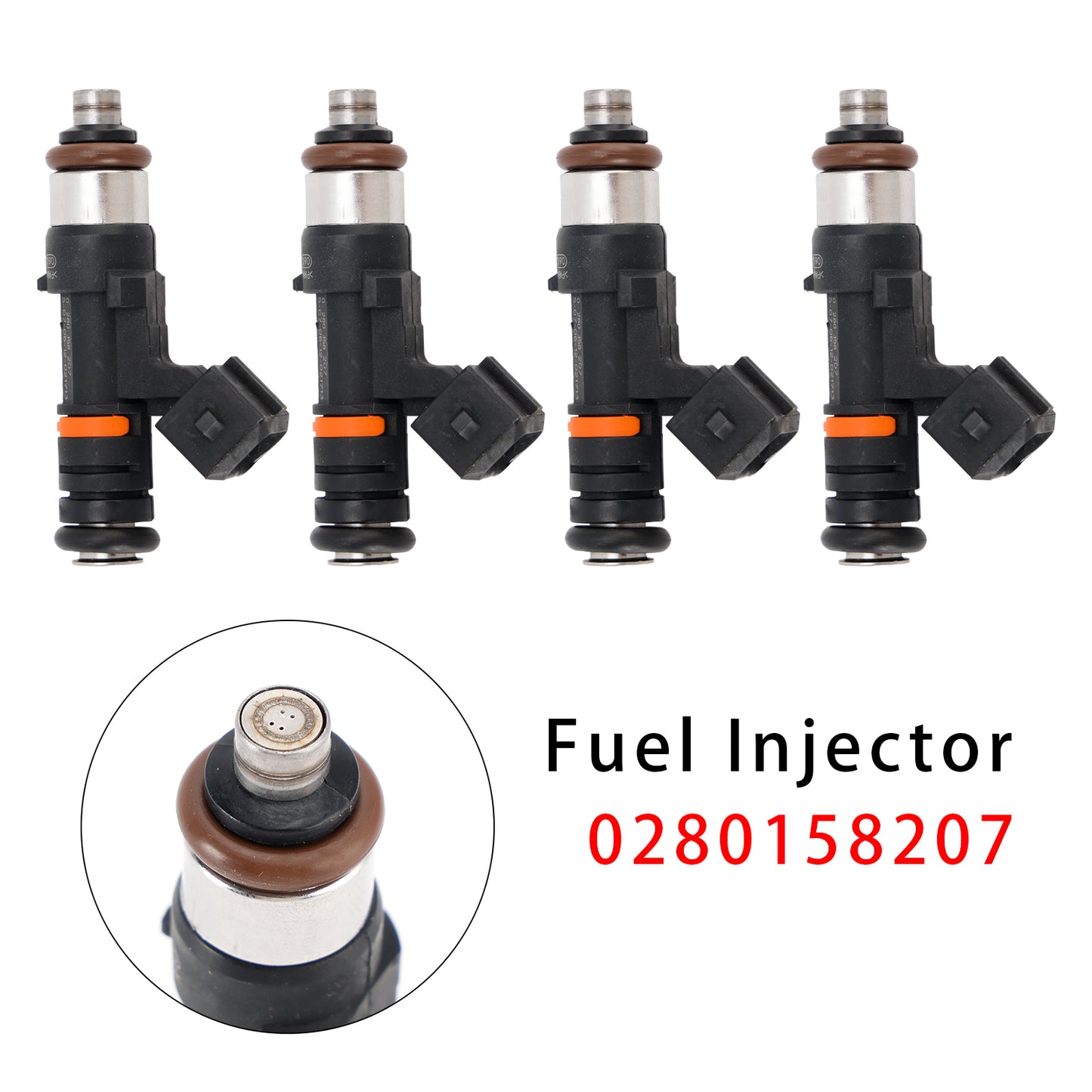 2015/02-2017/12 Ford Fiesta VI CB1 CCN 0280158207 4Pcs Fuel Injector