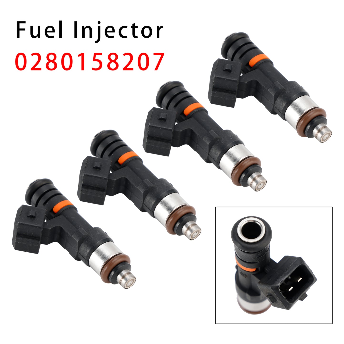 2015/02-2017/12 Ford Fiesta VI CB1 CCN 0280158207 4Pcs Fuel Injector