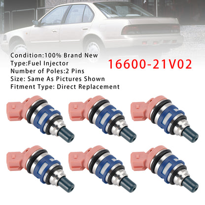 Nissan Maxima J30 Laurel 88-94 3.0 24V 16600-21V02 6Pcs Fuel Injector