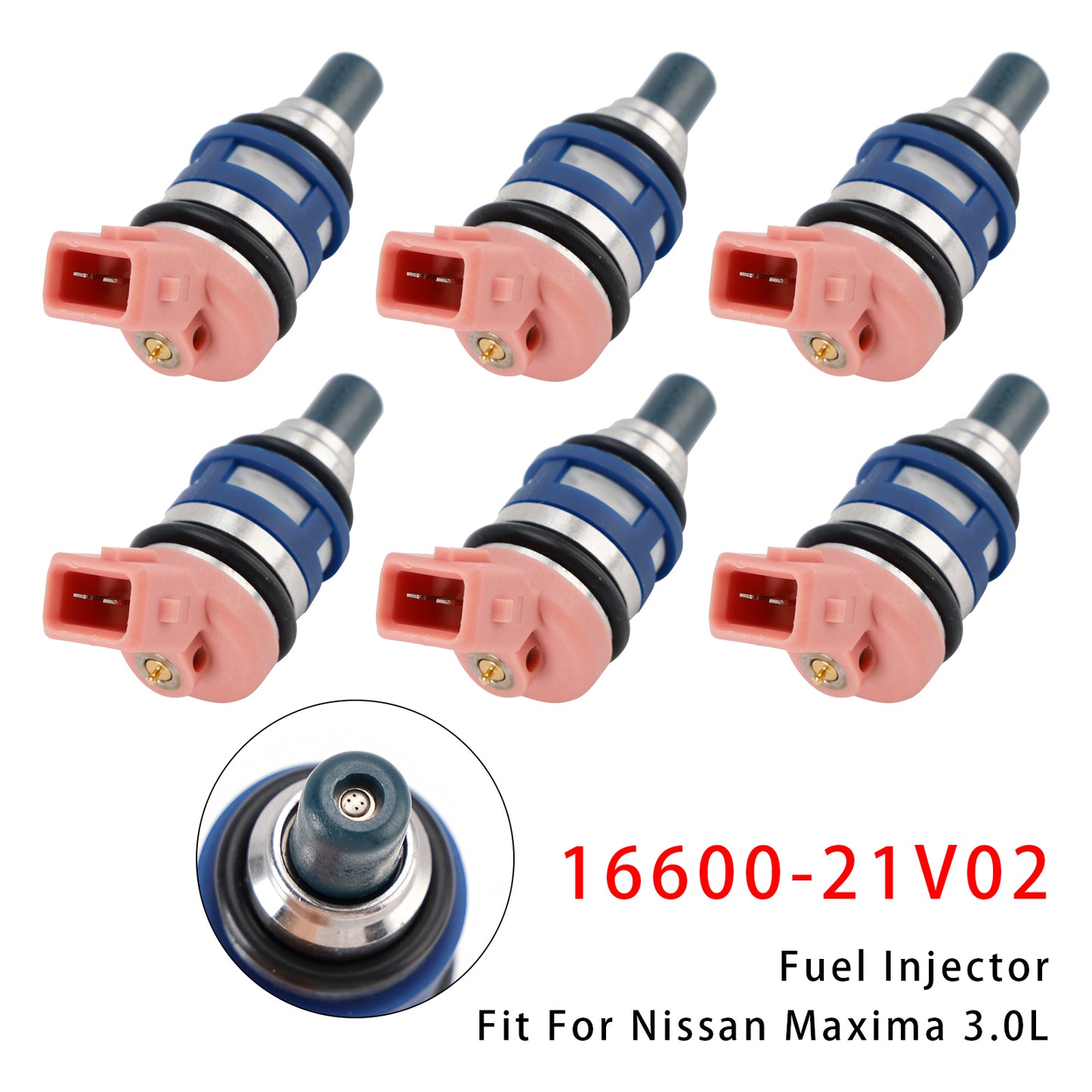 Nissan Maxima J30 Laurel 88-94 3.0 24V 16600-21V02 6Pcs Fuel Injector
