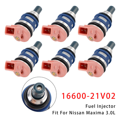 Nissan Maxima J30 Laurel 88-94 3.0 24V 16600-21V02 6Pcs Fuel Injector