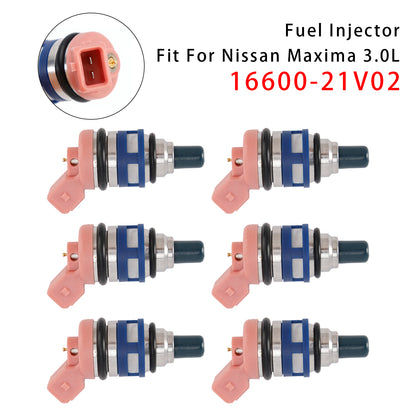 Nissan Maxima J30 Laurel 88-94 3.0 24V 16600-21V02 6Pcs Fuel Injector