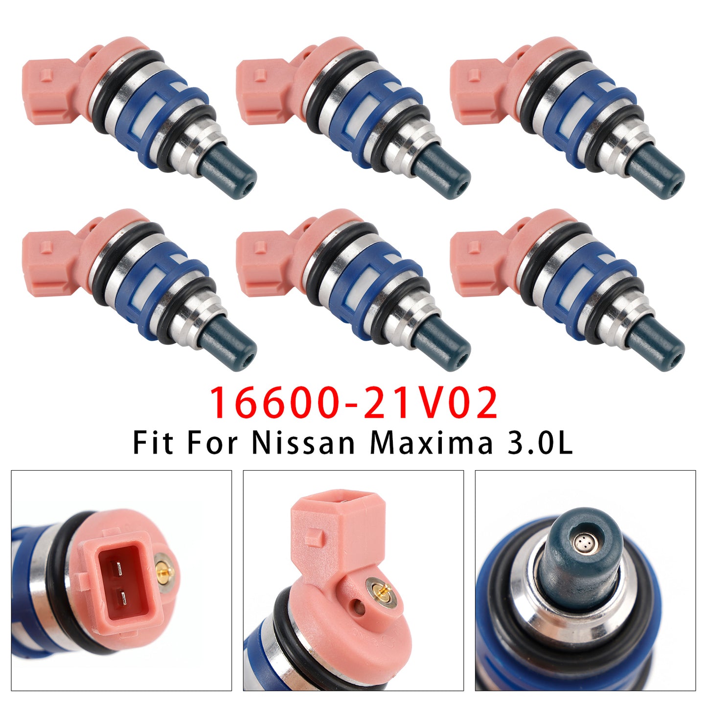 Nissan Maxima J30 Laurel 88-94 3.0 24V 16600-21V02 6Pcs Fuel Injector