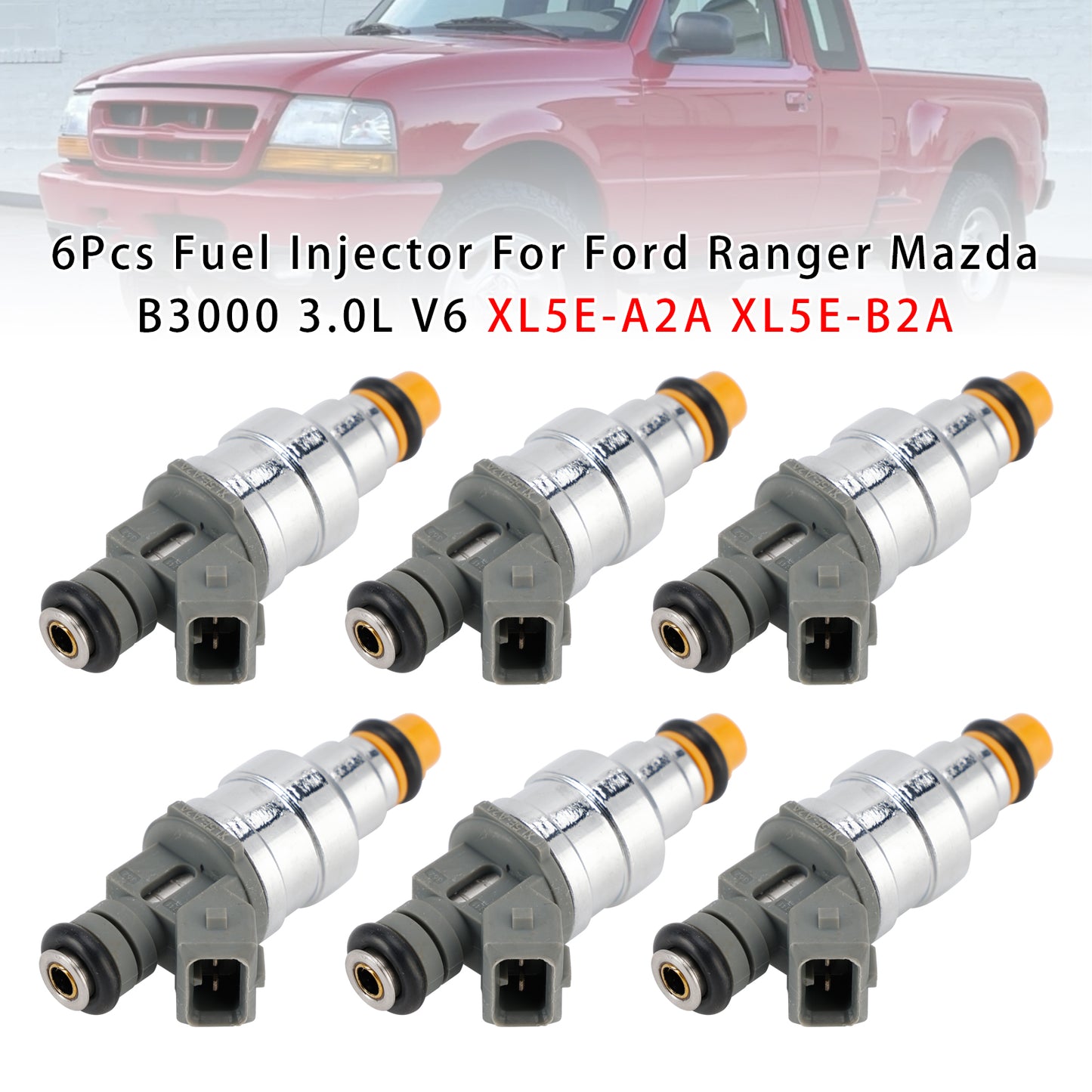 1999-2000 Ford Ranger 3.0L V6 XL5E-A2A 6Pcs Fuel Injector