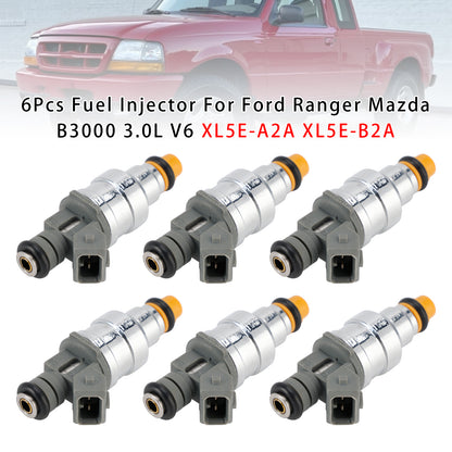 1999-2000 Ford Ranger 3.0L V6 XL5E-A2A 6Pcs Fuel Injector