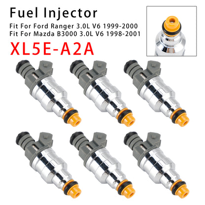 1999-2000 Ford Ranger 3.0L V6 XL5E-A2A 6Pcs Fuel Injector