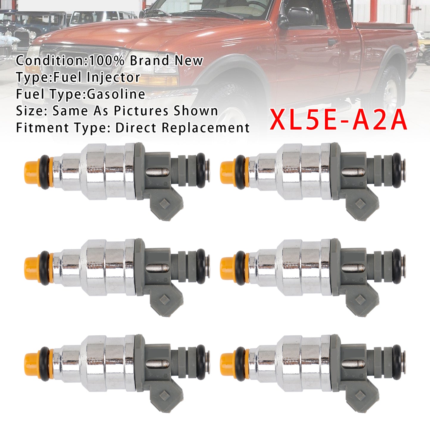 1999-2000 Ford Ranger 3.0L V6 XL5E-A2A 6Pcs Fuel Injector