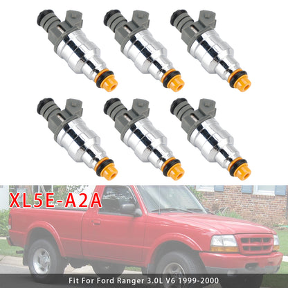 1999-2000 Ford Ranger 3.0L V6 XL5E-A2A 6Pcs Fuel Injector