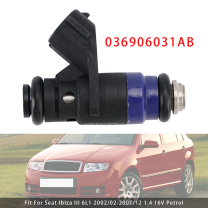 2002/02-2007/12 Seat Ibiza III 6L1 036906031AB 1Pcs Fuel Injector