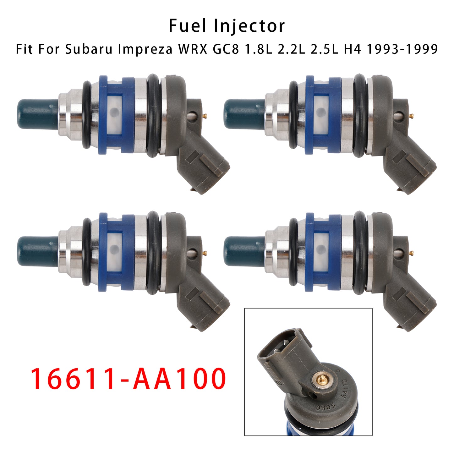 1993-1999 Subaru Impreza WRX GC8 16611-AA100 4Pcs Fuel Injector