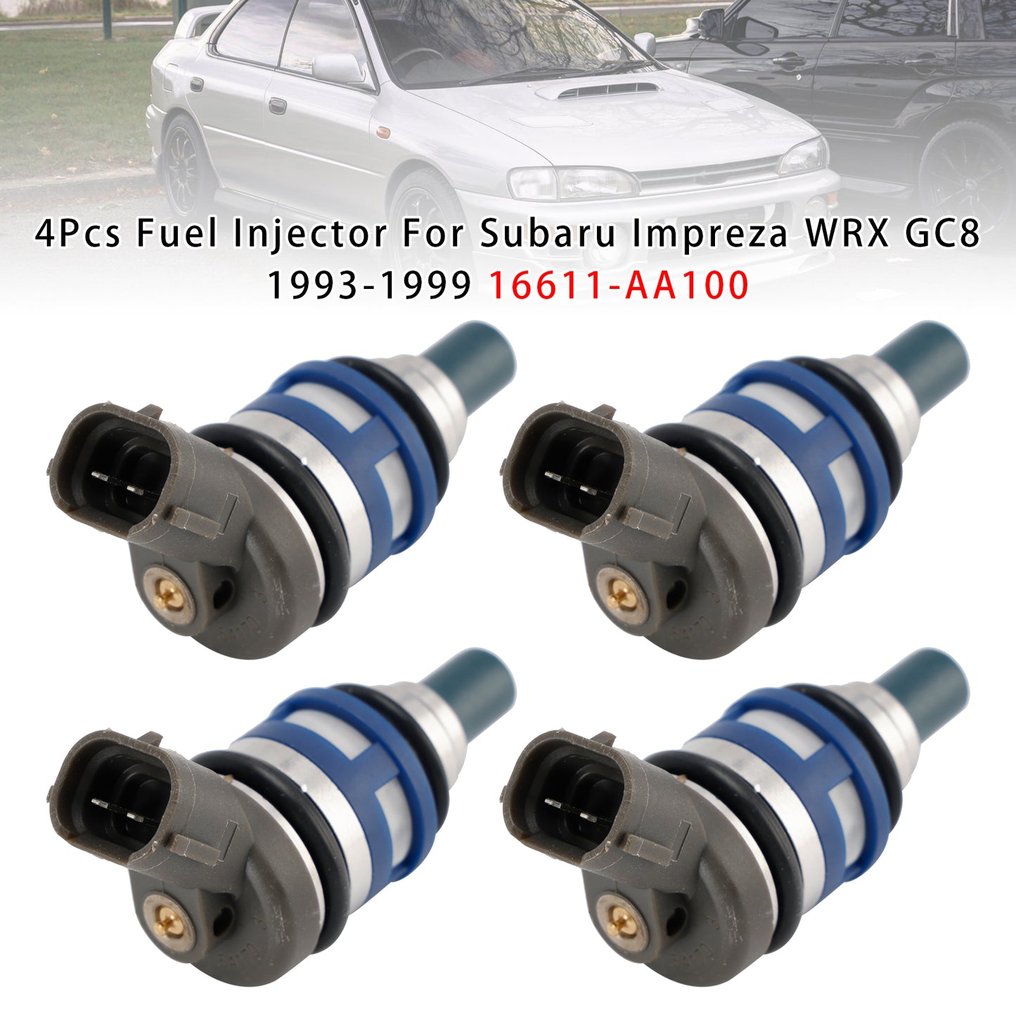 1993-1999 Subaru Impreza WRX GC8 16611-AA100 4Pcs Fuel Injector