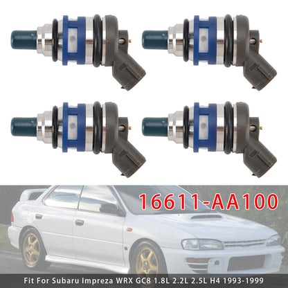 1993-1999 Subaru Impreza WRX GC8 16611-AA100 4Pcs Fuel Injector