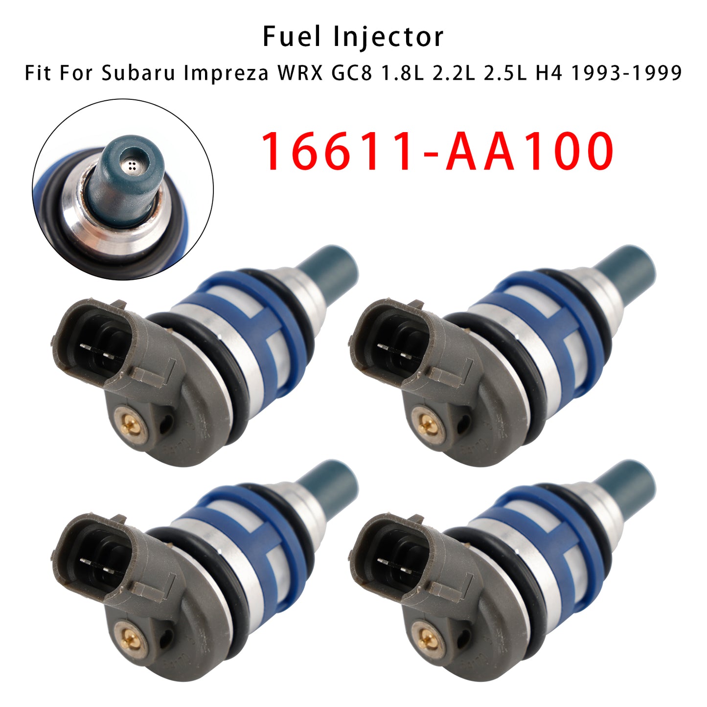 1993-1999 Subaru Impreza WRX GC8 16611-AA100 4Pcs Fuel Injector