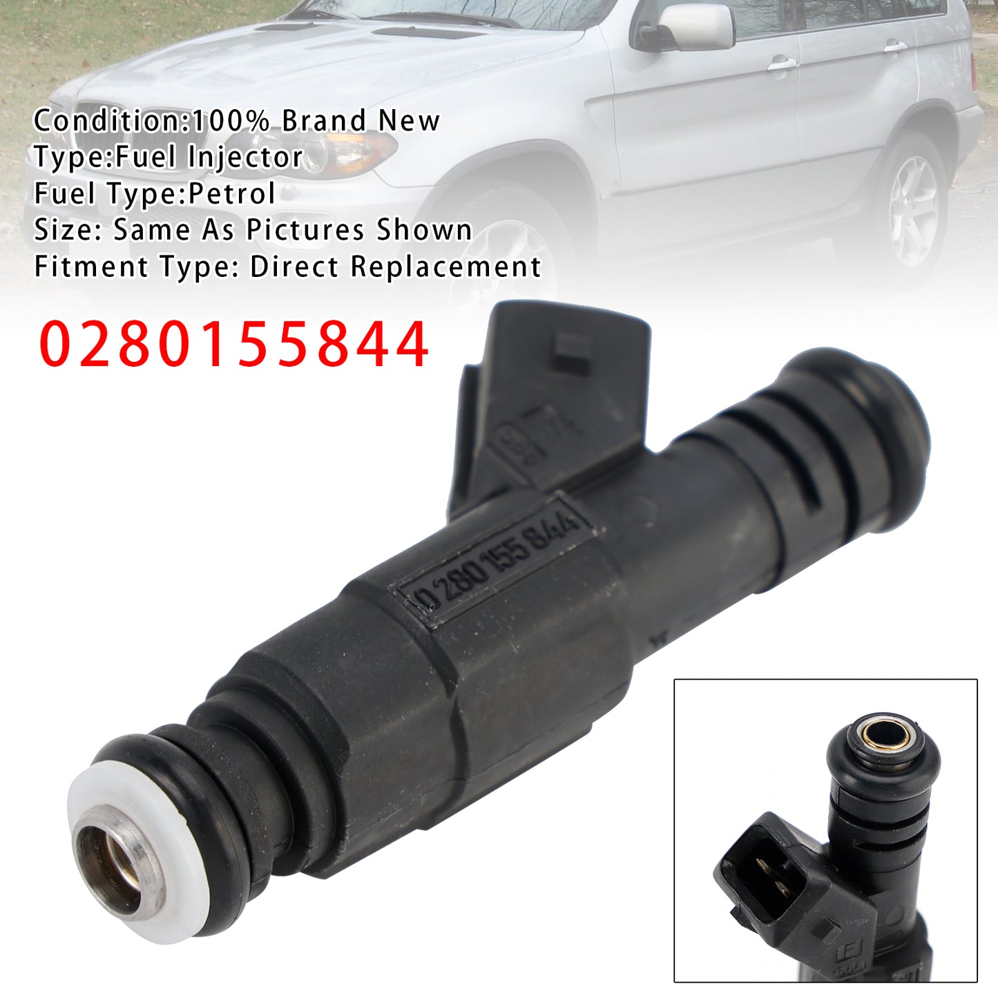 2004-2008 Jeep Cherokee KJ EKG 0280155844 1Pcs Fuel Injector